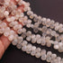 1 Strand White Moonstone Faceted Briolettes - Pear Shape Briolettes  - 7mmx6mm-11mmx8mm-8.5 Inches- BR01728