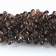 1 Strand Smoky Faceted Briolettes - Pear Drop Shape Briolettes -10mmX7mm- 12mmx7mm8 inch BR0614 - Tucson Beads