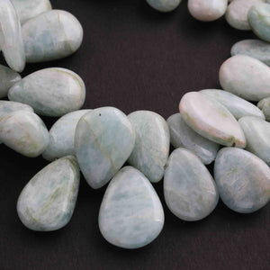 1  Long Strand Amazonite Smooth Briolettes -Pear Shape  Briolettes  23mmx13mm-15mmx9mm  8 Inches BR367 - Tucson Beads