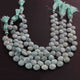 1 Strand  Amazonite Faceted Briolettes Heart Shape Briolettes-9mm-11mm -9 Inches BR01727 - Tucson Beads