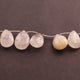1 Long Strand Golden Rutile Briolettes - Golden Rutile Faceted Pear Drop Beads 13mmx9mm-21mmx14mm 16 Inch BR296 - Tucson Beads