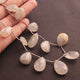 1 Long Strand Golden Rutile Briolettes - Golden Rutile Faceted Pear Drop Beads 13mmx9mm-21mmx14mm 16 Inch BR296 - Tucson Beads
