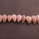 1 Strand Peach Moonstone Fancy Beads - Fancy Shape Beads 21mmX11mm-25mmx12mm 9 Inch BR294 - Tucson Beads