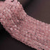 1 Strand Rose Quartz Faceted Briolettes -Cube Shape Briolettes 5mm-6mm-8 Inches BR01711