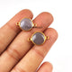 10 Pcs Gray Chalcedony 925 Sterling Vermeila Smooth Round Shape Connector 18mmx12mm SS1002 - Tucson Beads