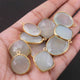 10 Pcs Aqua Chalcedony 24k Gold Plated Faceted Assorted Shape Single Bail Pendant 23mmx14mm-29mmx21mm PC852 - Tucson Beads