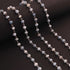 1 Feet Boulder Opal Rosary Style Beaded Chain 4mm Opal Beads Wire Wrapped 925 Sterling Silver Chain SRC089