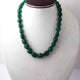 455 ct. 1 Strand Dyed Emerald Smooth Assorted Shape Necklace , Dyed Emerald Smooth Assorted Beads, Emerald Necklace - BRU119 - Tucson Beads