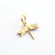 1 Pc Pave Diamond Dragonfly Charm 925 Sterling Vermeil Pendant - Dragonfly Pendant 16mmx13mm PDC1040 - Tucson Beads