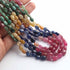 457ct. 4 Strands Of Genuine Multi Sapphire Necklace - Smooth Oval Precious - Rare & Natural Necklace - Stunning Elegant Necklace SPB0245