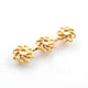 10 Pcs 24k Gold Plated Flower Copper Charm, Designer Flower Charm, Jewelry Making Tools, 40mmx17mm GPC337 - Tucson Beads