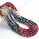 615ct. 4 Strands Of Genuine Multi Sapphire Necklace -Smooth Rondelle Beads - Rare & Natural Sapphire Necklace - Stunning Elegant Necklace -SPB0249 - Tucson Beads