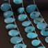 1  Strand Blue Chalcedony Faceted Briolettes - Pear Drop  Briolettes - 26mmx18mm-30mmx20mm -7 Inches BR3102