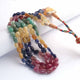 440 ct. 3 Strands Of Genuine Multi Sapphire Necklace - Smooth Oval Precious - Rare & Natural Necklace - Stunning Elegant Necklace SPB0246 - Tucson Beads