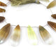 1  Strand Bio Yellow Chalcedony Faceted Briolettes - Pear Shape Briolettes  41mmx9mm-40mmx14mm  7 Inches BR1743 - Tucson Beads