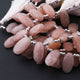 1 Strand Peach MoonStone Rutile  Faceted Briolettes -Oval Shape Briolettes - 15mmx5mm-6 inch BR0150 - Tucson Beads