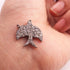 1 Pc Pave Diamond Bird Charm 925 sterling Silver Pendant - Bird Charm Pendant 20mmx22mm Pdc051