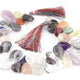1 Long Strand Multi Stone Smooth Briolettes - Pear Shape Mix Stone Briolettes - 16mmx12mm-30mmx17mm -10.5 Inches BR2874 - Tucson Beads