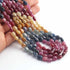 515ct.4 Strands Of Genuine Multi Sapphire Necklace - Smooth Oval Precious - Rare & Natural Necklace - Stunning Elegant Necklace SPB0243