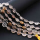 1 Strand Golden Rutile Faceted Coin Briolettes - Golden Rutile Coin  6mm 8 Inches BR0187 - Tucson Beads