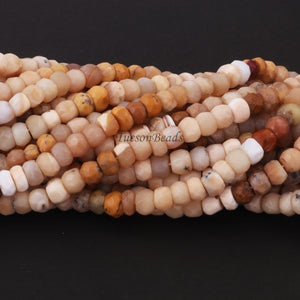2 Long Strand Brown and Yellow opal Faceted Briolettes - Round Beads Briolettes -6mm- 13 Inches BR0446 - Tucson Beads