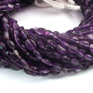 1  Strand Amethyst Faceted Briolettes -Oval Shape Briolettes 11mmx8mm - 7mmx6mm -14 Inches BR01709 - Tucson Beads