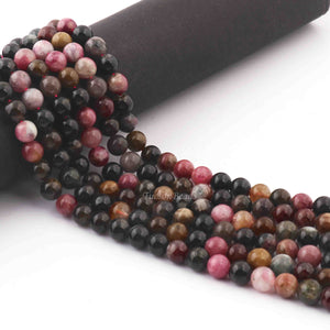 1 Strand Tourmaline , Best Quality ,AAA Quality , Smooth Round Balls - Smooth Balls Beads -7mm 15.5 Inches BR0054 - Tucson Beads