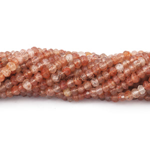 5 Long Strand Brown Rutile  Faceted Briolettes - Round Beads Briolettes -4mm-5mm 17 Inches BR0448 - Tucson Beads