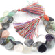 1 Long Strand Multi Stone Smooth Briolettes -Heart Shape Mix Stone Briolettes - 12mmx14mm-18mmx17mm -9 Inches BR2514 - Tucson Beads