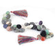 1 Long Strand Multi Stone Smooth Briolettes -Heart Shape Mix Stone Briolettes - 12mmx14mm-18mmx17mm -9 Inches BR2514 - Tucson Beads