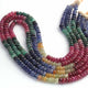 365ct.3 Strands Of Genuine Multi Sapphire Necklace -Smooth Rondelle Beads - Rare & Natural Sapphire Necklace - Stunning Elegant Necklace -SPB0250 - Tucson Beads