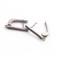 1 Pair Black Spinel Hoop Earring - 925 Sterling Silver Fish Hoop Earring 20mmx12mm PDC1167 - Tucson Beads