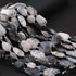 1 Strand Dendrite Opal Faceted Briolettes -Assorted Shape Briolettes - 23mmx13mm-12mmx11mm-8.5 inch BR0231