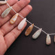 1 Strand Mix Stone  Briolettes  Pear shape Beads 18mmx10mm- 23mmx8mm-8 Inches BR1787 - Tucson Beads