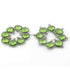 10 Pcs Peridot  Oxidized Sterling Silver Heart Shape Pendant & Connector - 14mmx11mm-17mmx11mm  SS535