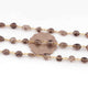 5 Feet Smoky Quartz Smooth Oval Rosary Style 24K Gold plated Beaded Chain-6mmx3mm-Smoky Quartz Gold wire Chain SC337 - Tucson Beads