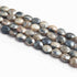 1 Strand Gray Silverite Faceted  Briolettes - Oval Beads 9mmx7mm 16 Inches BR3922
