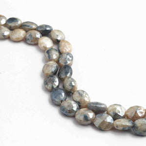 1 Strand Gray Silverite Faceted  Briolettes - Oval Beads 9mmx7mm 16 Inches BR3922 - Tucson Beads