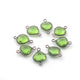 10 Pcs Peridot  Oxidized Sterling Silver Heart Shape Pendant & Connector - 14mmx11mm-17mmx11mm  SS535 - Tucson Beads