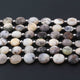 1 Strand Dendrite Opal Faceted Coin & Heart Shape Briolettes - Dendrite Opal Coin & Heart Shape Beads 11mm 7.5 Inches BR0194 - Tucson Beads