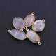 5  Pcs Golden Rutile Oval Shape 24k Gold Plated Pendant & Connecter,- 22mmx14mm PC338 - Tucson Beads