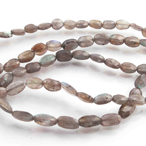 1 Strand Labradorite Faceted Oval Briolettes - AAA Quality Labradorite Oval Beads 8mmx6mm-11mmx5mm 8 Inchesbr359 - Tucson Beads