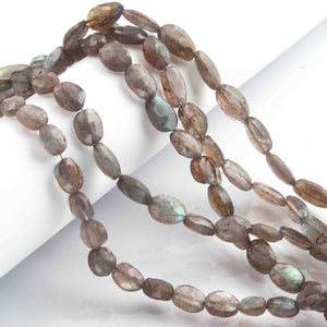 1 Strand Labradorite Faceted Oval Briolettes - AAA Quality Labradorite Oval Beads 8mmx6mm-11mmx5mm 8 Inchesbr359 - Tucson Beads
