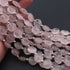 1 Strand Rose Quartz  Faceted Coin Briolettes - 11mm-8 inch BR0156