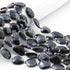 1 Strand Excellent Quality Black Spinel Silver Coated Briolettes- Assorted Shape Briolettes - 16mmx10mm-11mmx9mm - 8 Inches- BR0239