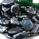 1 Strand Excellent Quality Green Labradorite Silver Coated Briolettes- Assorted Shape Briolettes - 29mmx20mm - 8 Inches- BR0243 - Tucson Beads