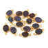 15 Pcs Mystic Mix Druzy Oval 925 Sterling Vermeil Double Bail Connector 8mmx13mm-8mmx16mm SS738