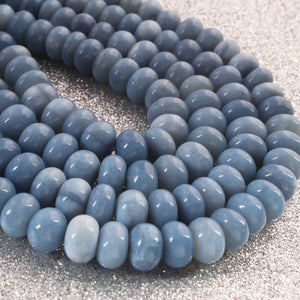 1  Long Strand Amazing Blue Oregon Opal Smooth Rondelle Shape Beads- Boulder Opal gemstone Beads- 10mm-16 Inches BR02777 - Tucson Beads