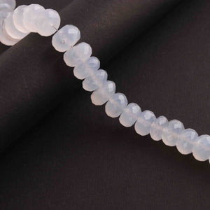 1 Strand White Moonstone faceted Rondelles - Roundel Beads 9mm-10mm 14 Inches BR450 - Tucson Beads