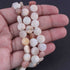 1 Strand Multi Moonstone Faceted Briolettes -Coin Shape  Briolettes - 10mm-8mm- 8 Inches BR3711
